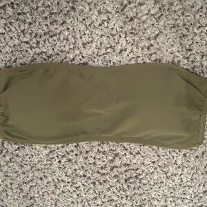 Hollister Swim Olive Green Bandeau Top